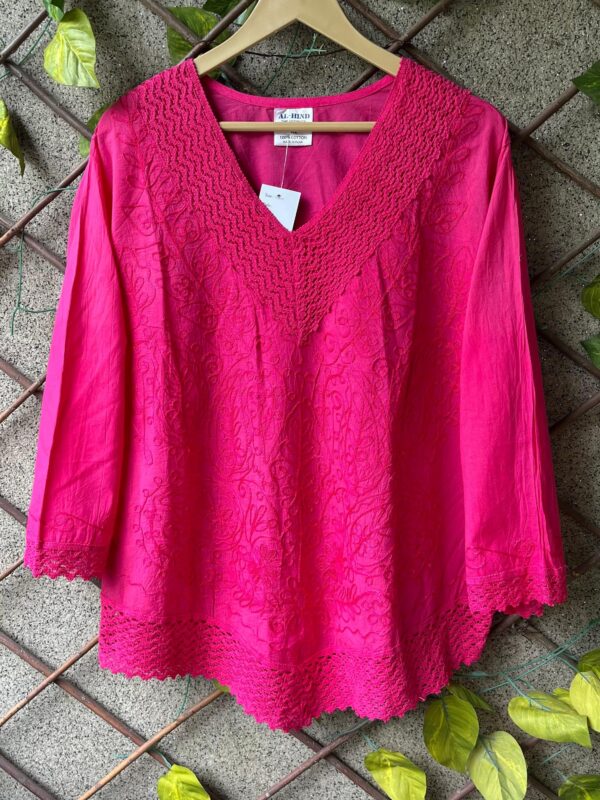Embroidered Cotton Top, Beautiful Design, Comfortable Fabric, Elegant Look
