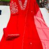 Pure Masleen Silk, Fancy Embroidered Kurti, Matching Pant, Argenza Dupatta, Plus Size Collection